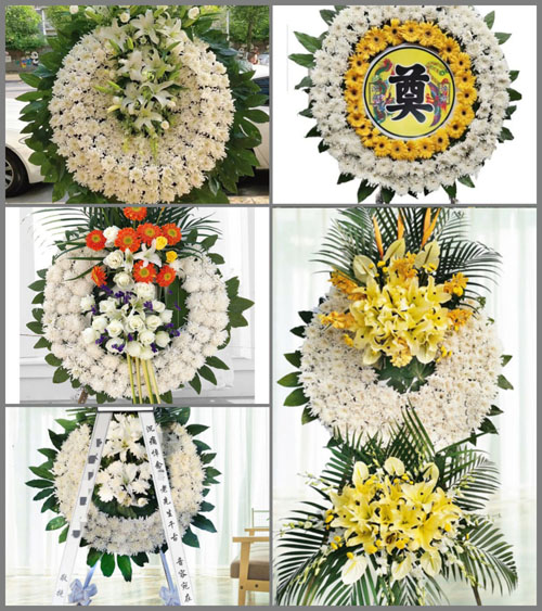 四川成都崇州市公议乡花果山社区花圈速递
